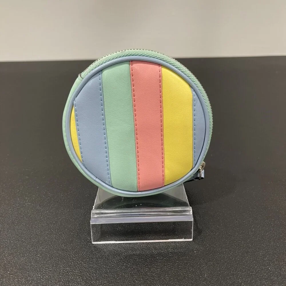 Gucci Calfskin Matelasse Diagonal GG Marmont Round Coin Purse Multi (JB1097)